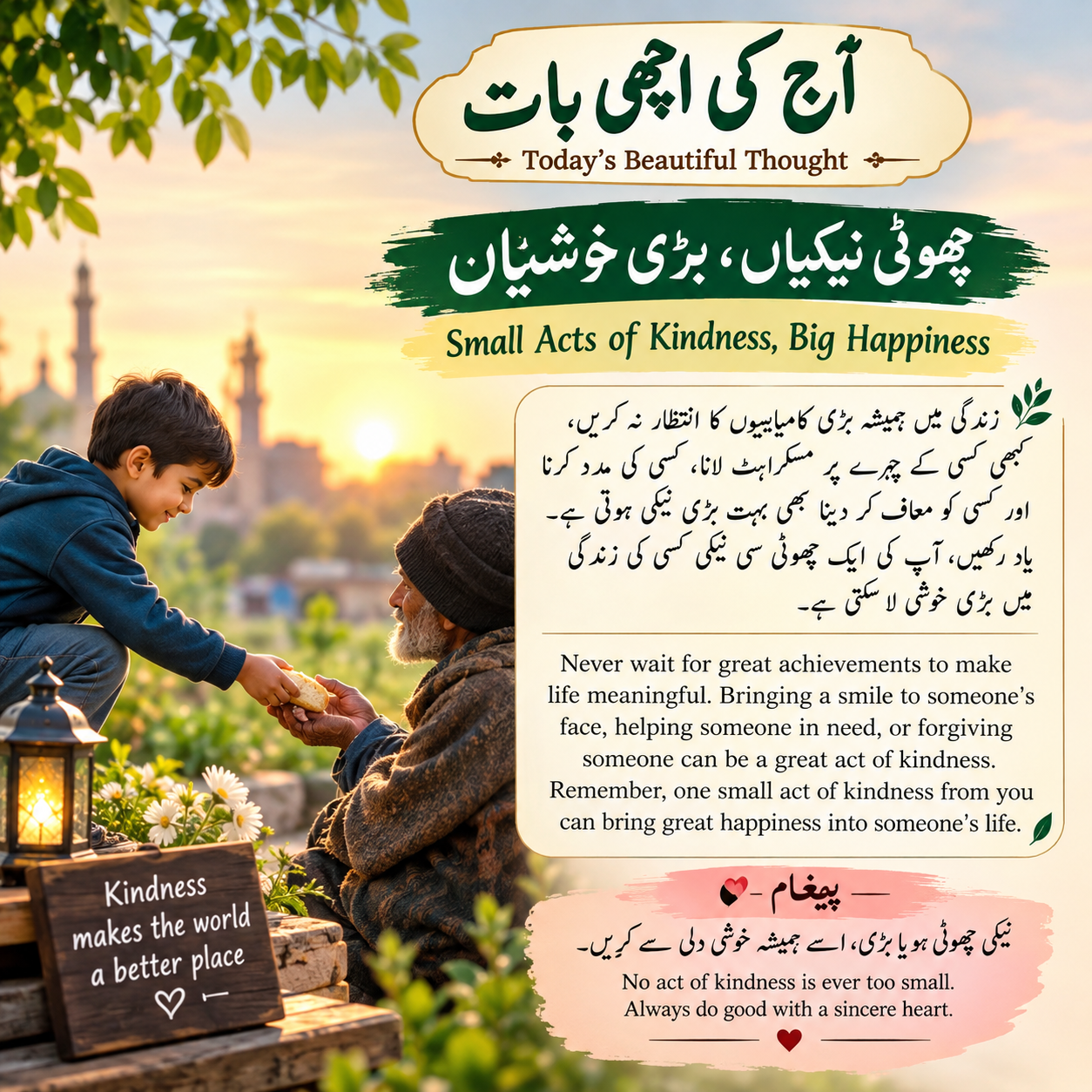 چھوٹی نیکیاں، بڑی خوشیاں