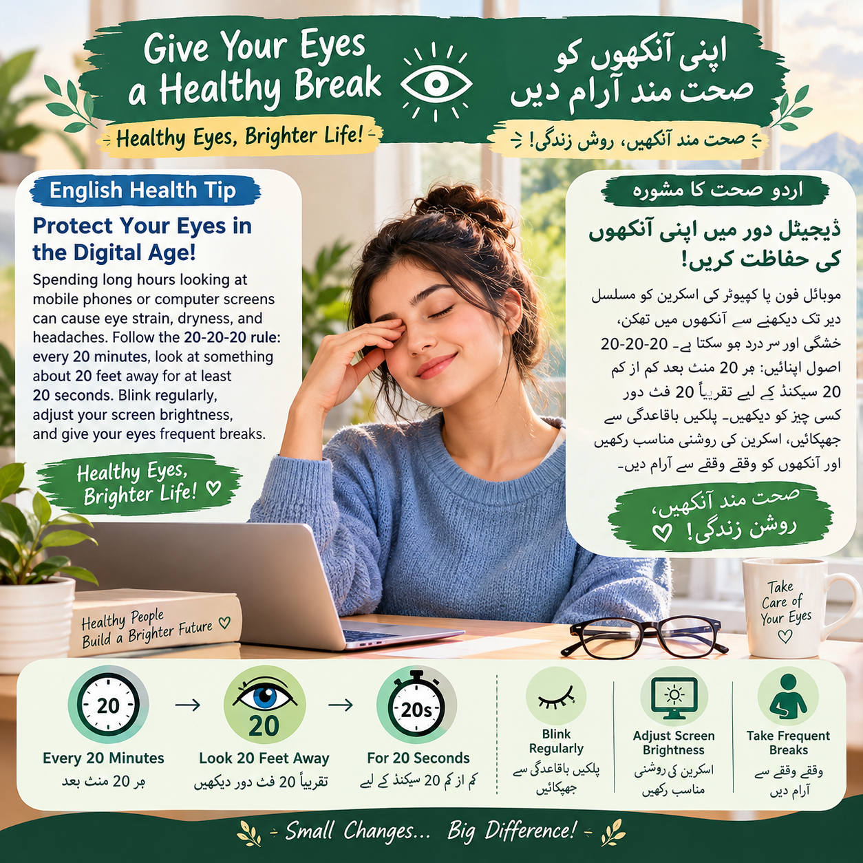ڈیجیٹل دور میں اپنی آنکھوں کی حفاظت کریں!