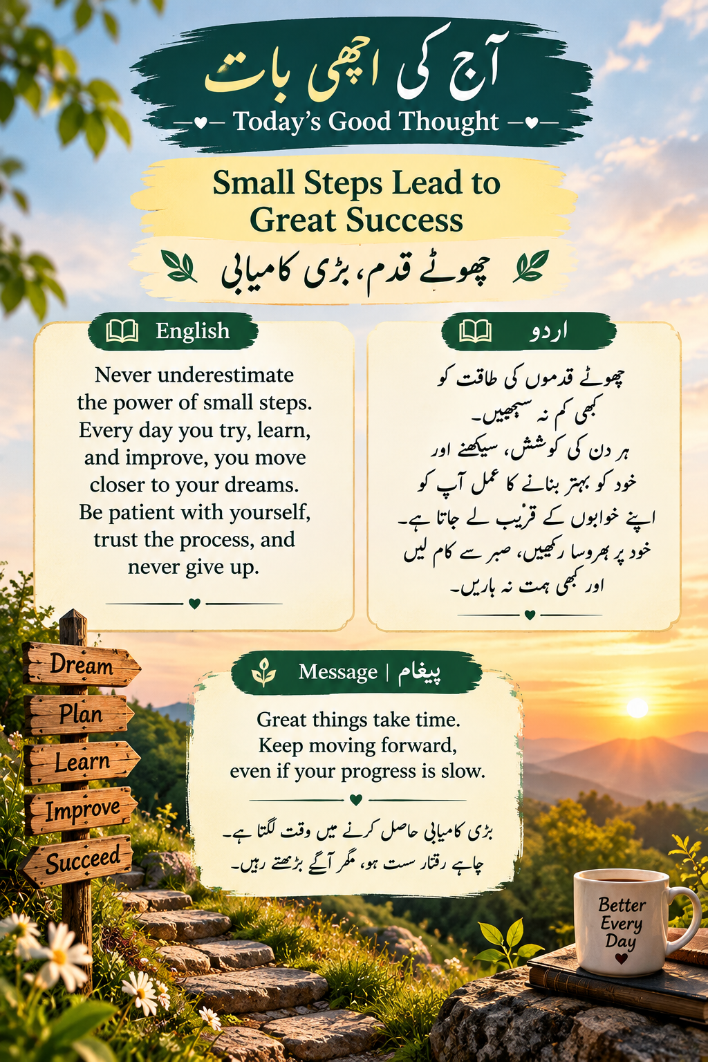 چھوٹے قدم، بڑی کامیابی