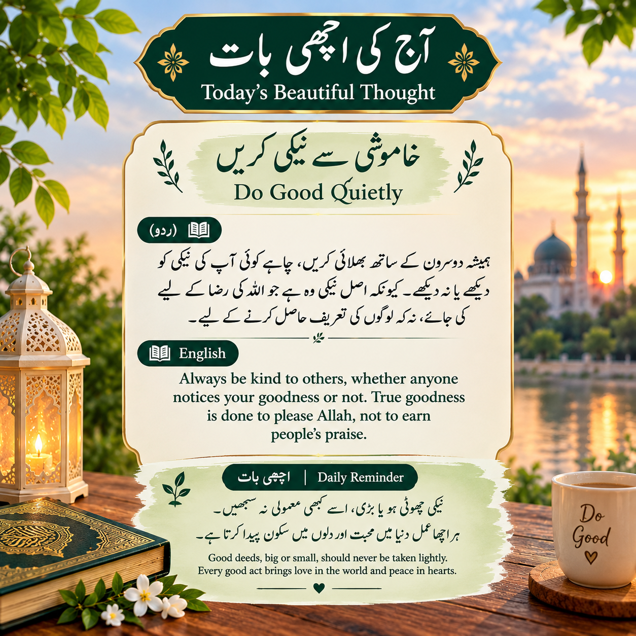 Do Good Quietly